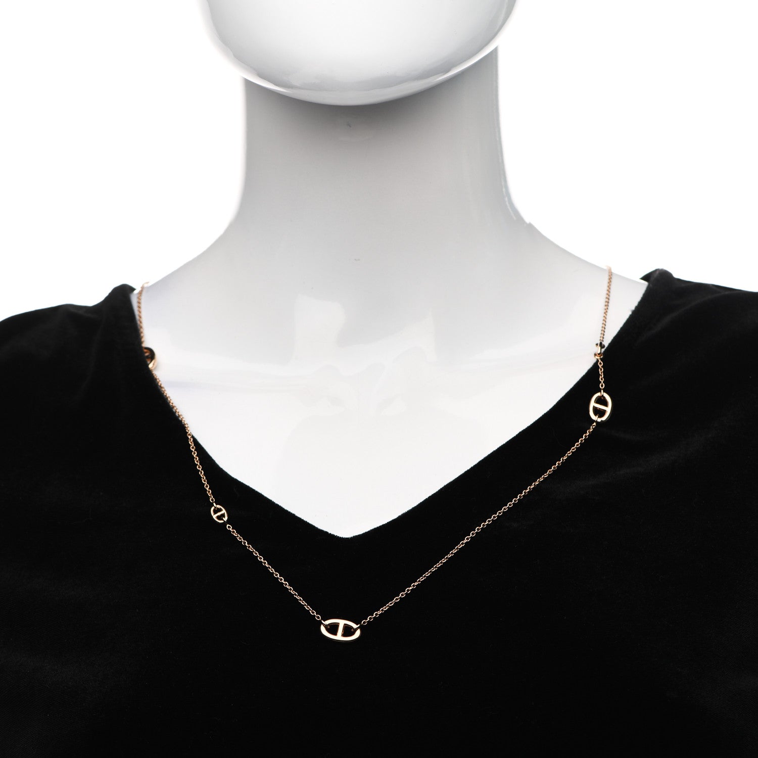 Hermes 18K Rose Gold PM Farandole Necklace 120 2 of 5