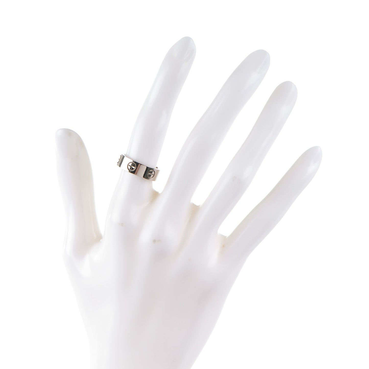 18K White Gold 5.5mm LOVE Ring 50 5.25