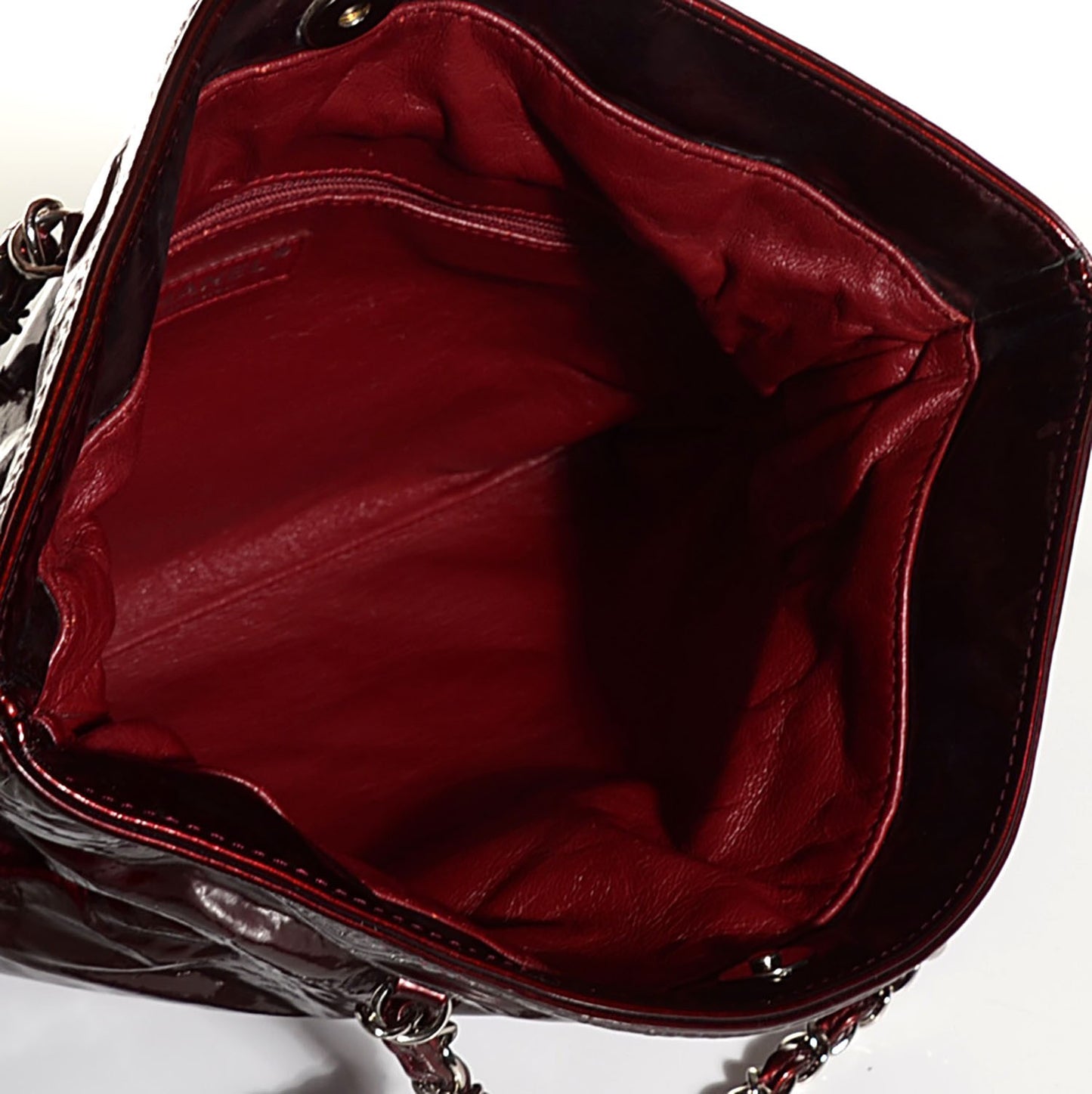 Patent Small Bonbons Shopper Tote Bordeaux