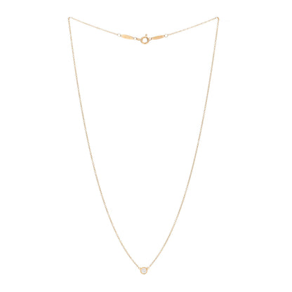 Tiffany 18K Yellow Gold Diamond .14ct Elsa Peretti Diamonds by the Yard Pendant Necklace 3 of 5