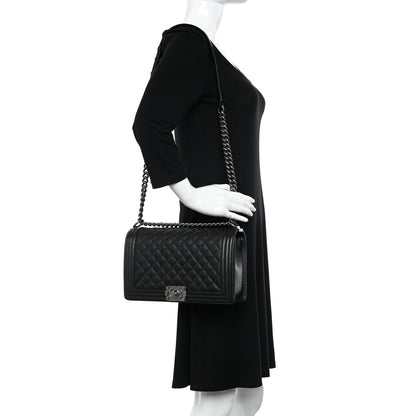 Chanel Caviar Quilted New Medium Boy Flap Black 2 of 11