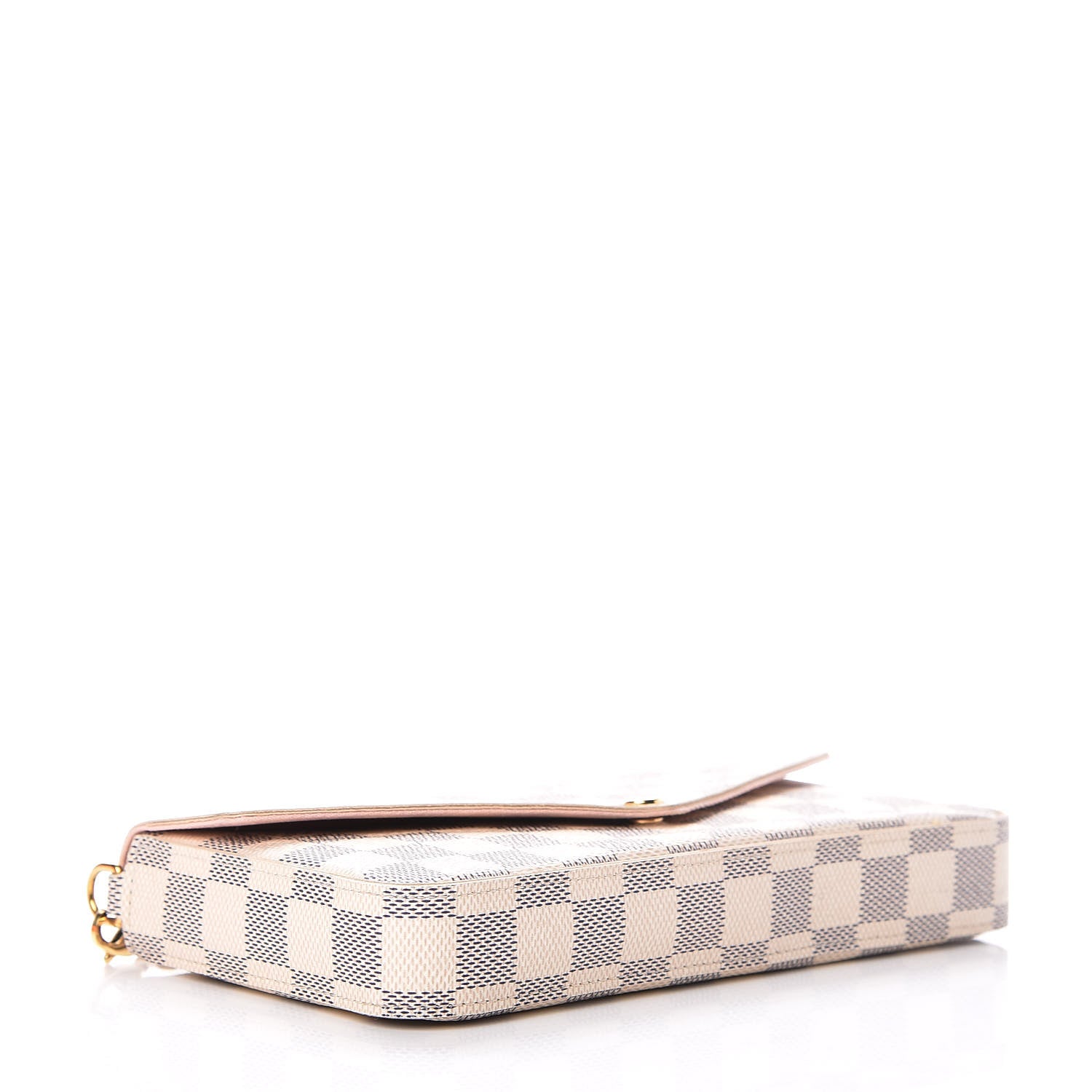 Louis Vuitton Damier Azur Pochette Felicie Chain Wallet Rose Ballerine 4 of 16