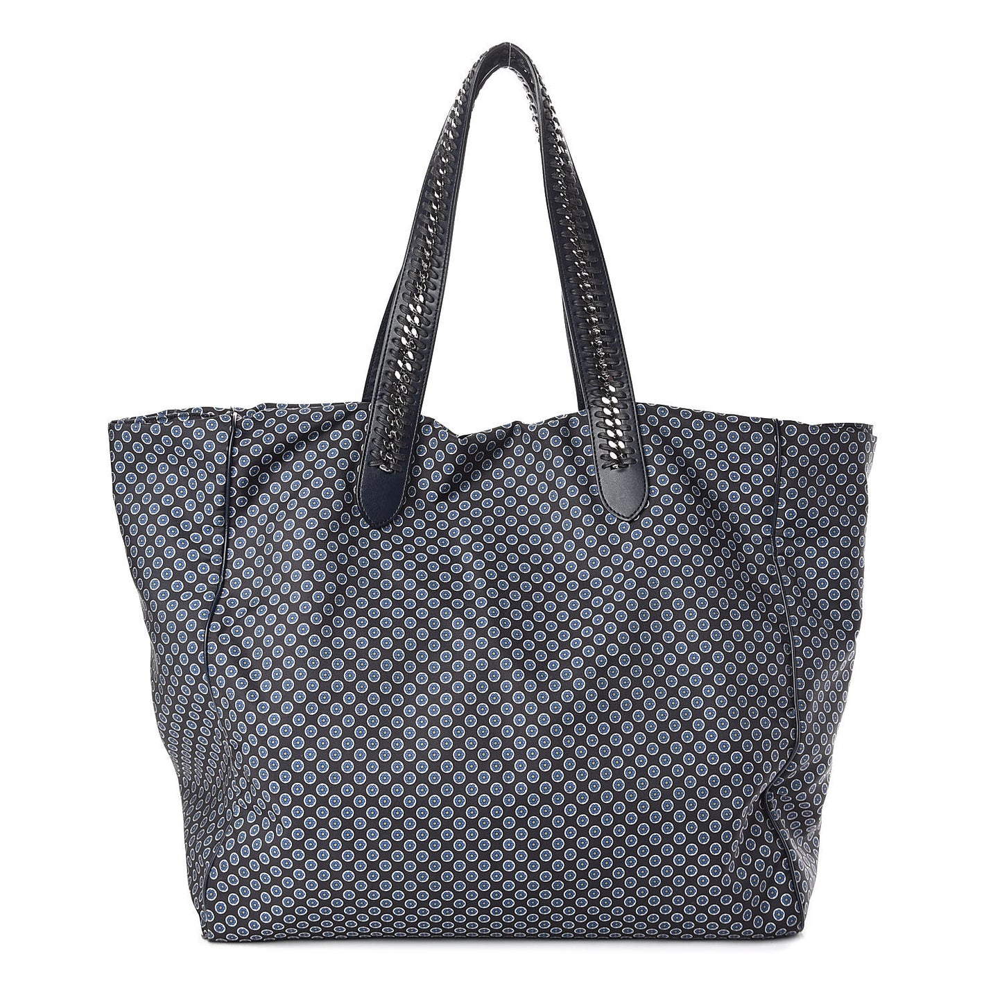 Nylon Go Flower Print Falabella Tote Blue