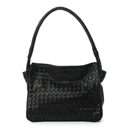 Bottega Veneta Nappa Intrecciato Shoulder Bag Black 1 of 8