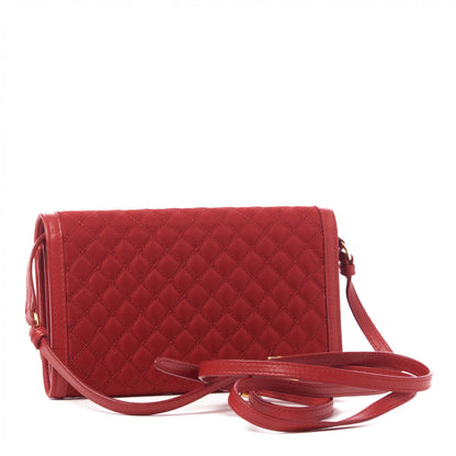 Prada Tessuto Quilted Mini Crossbody Wallet Fuoco 2 of 9