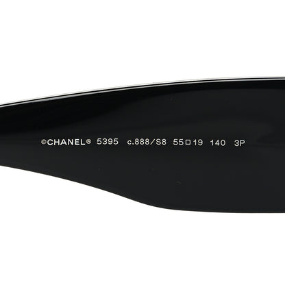Chanel Acetate Polarized Rectangle Sunglasses 5395 Black 5 of 8