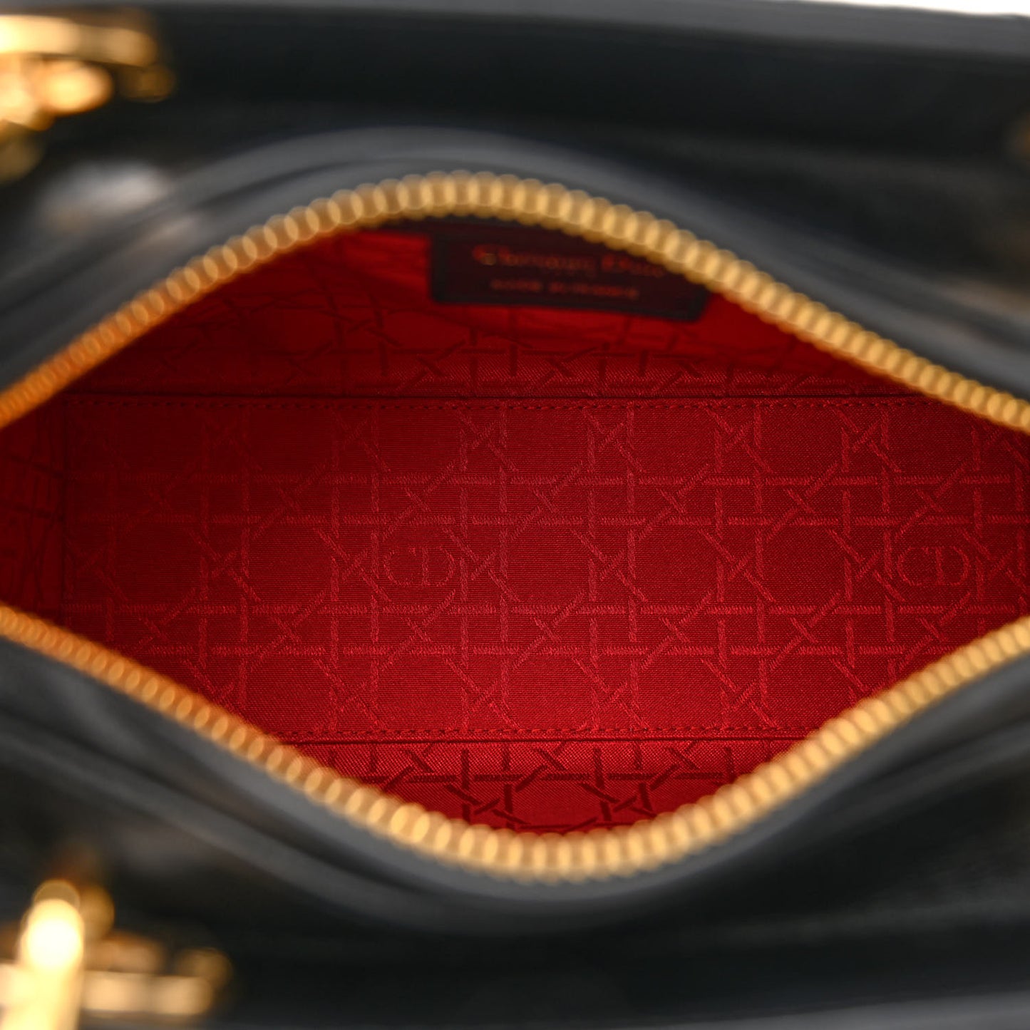 Lambskin Cannage Medium Lady Dior Black
