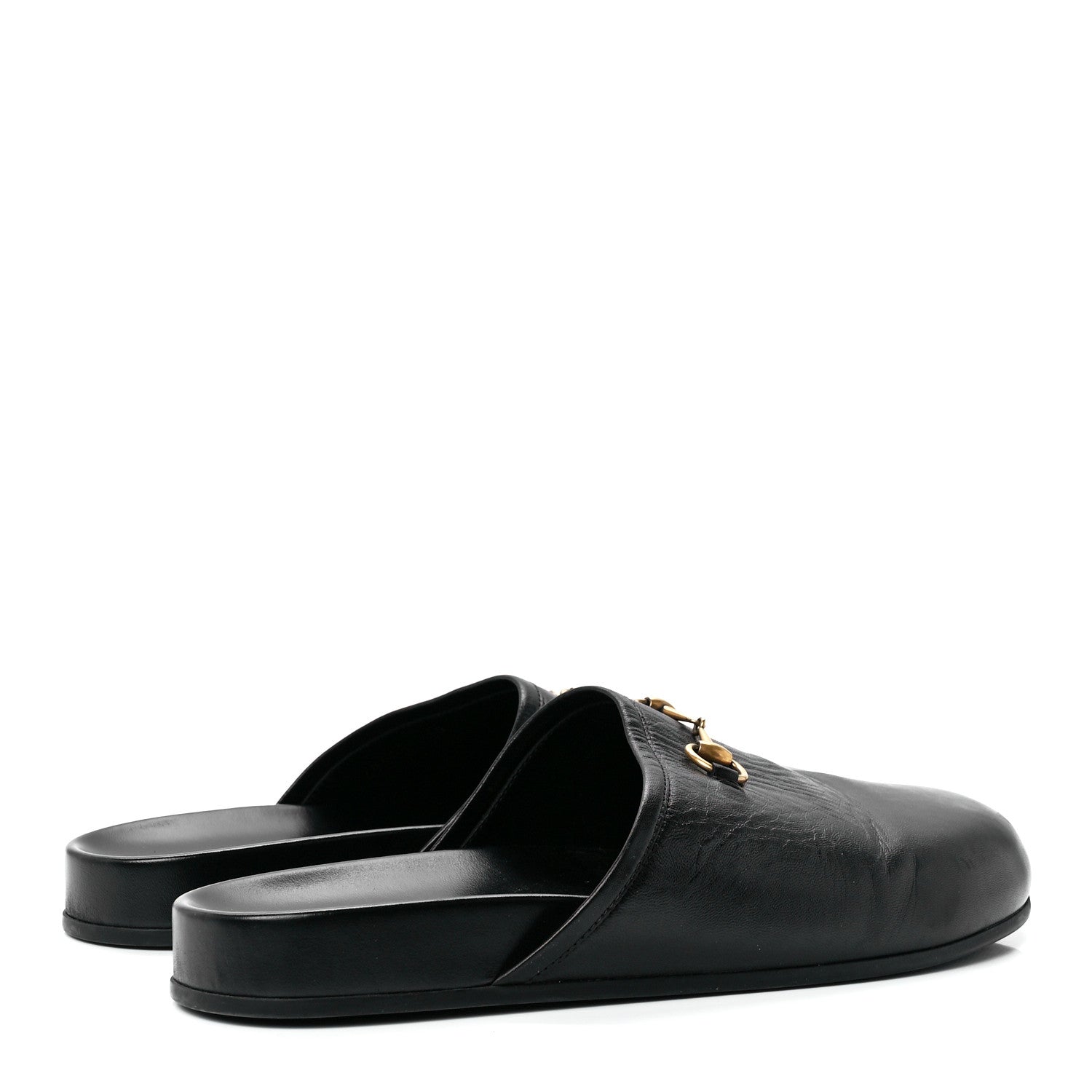 Gucci Malaga Kid Womens Horsebit River Slippers 40 Black 4 of 8