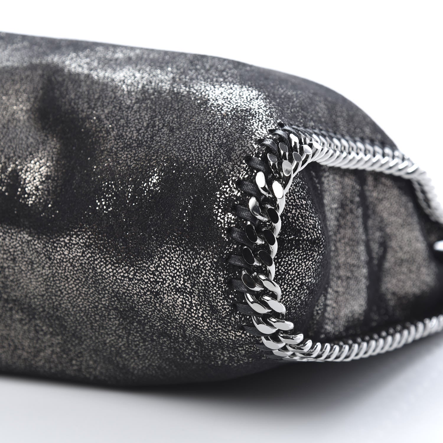 Stella McCartney Chamois Shiny Dotted Falabella Fold Over Tote Ruthenium 10 of 10