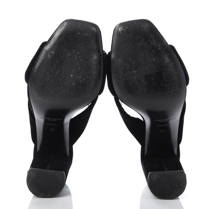 Saint Laurent Velvet LouLou 95 Mules 37 Black 5 of 9