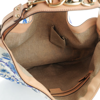 Gucci Canvas Flora Floral Wave Hobo Blue 5 of 8