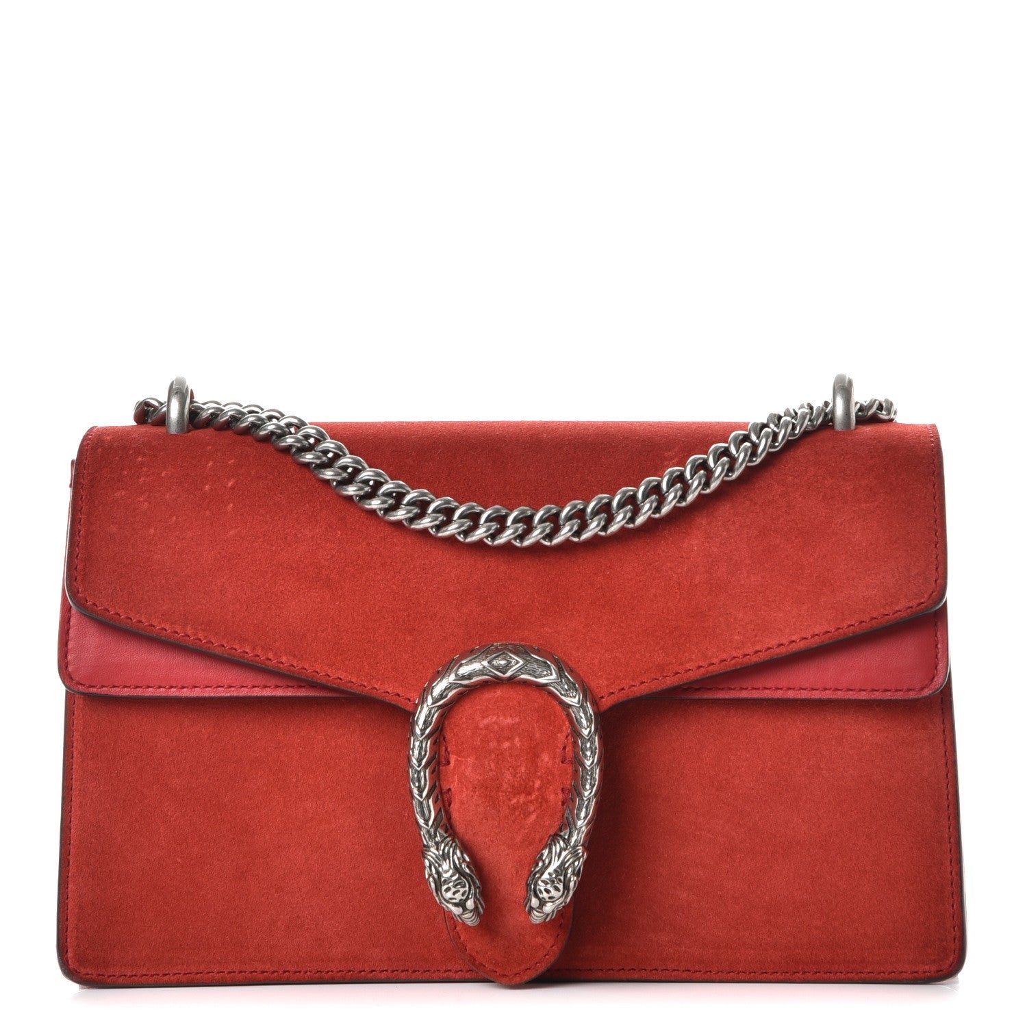 Gucci Suede Vitello Velvet Small Dionysus Shoulder Bag Vulcanic Red 1 of 11