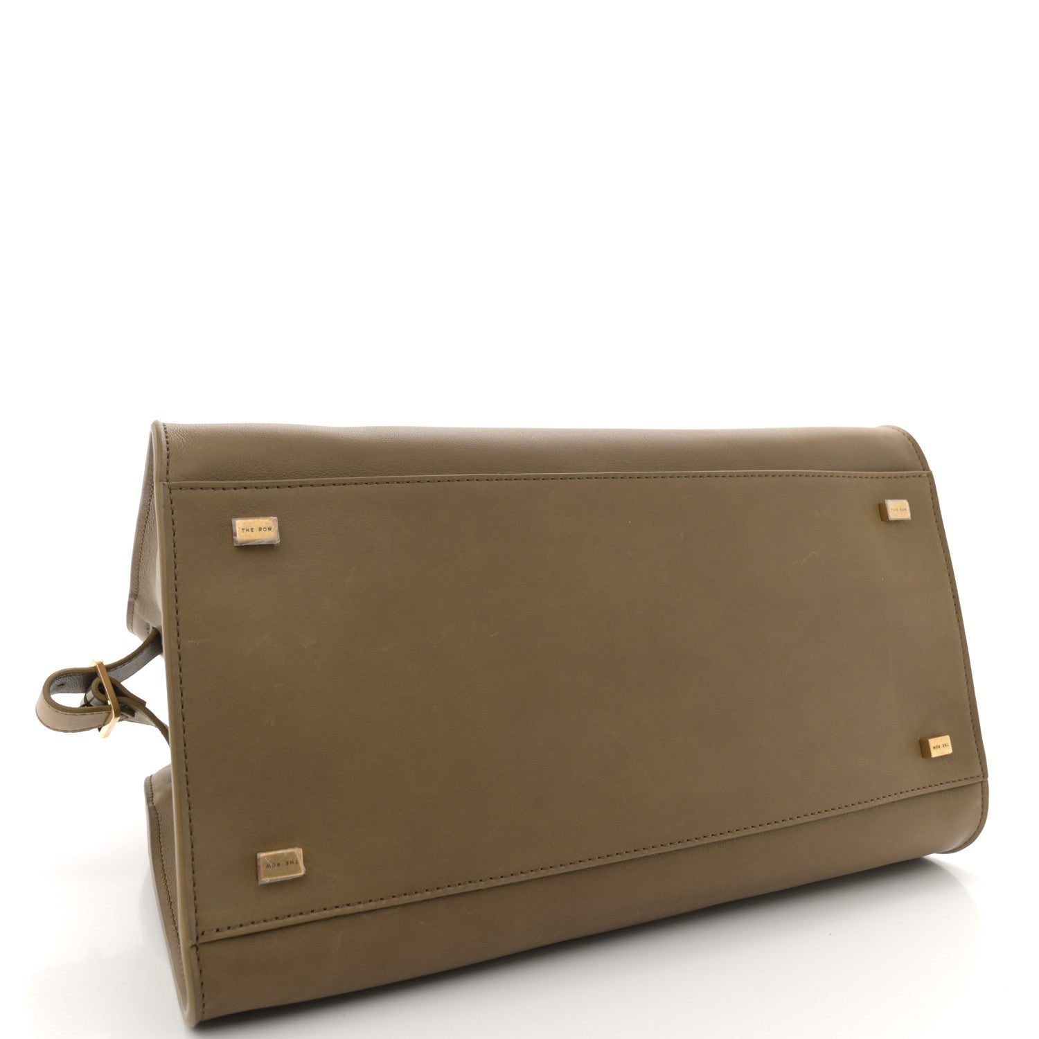 The Row Polished Saddle Calfskin Soft Margaux 12 Muschio 4 of 9