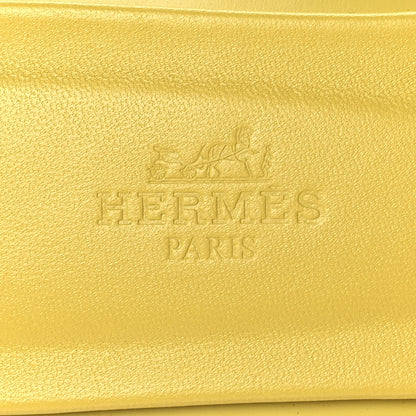 Hermes Box Calfskin Oran Sandals 36.5 Jaune Citron 9 of 9