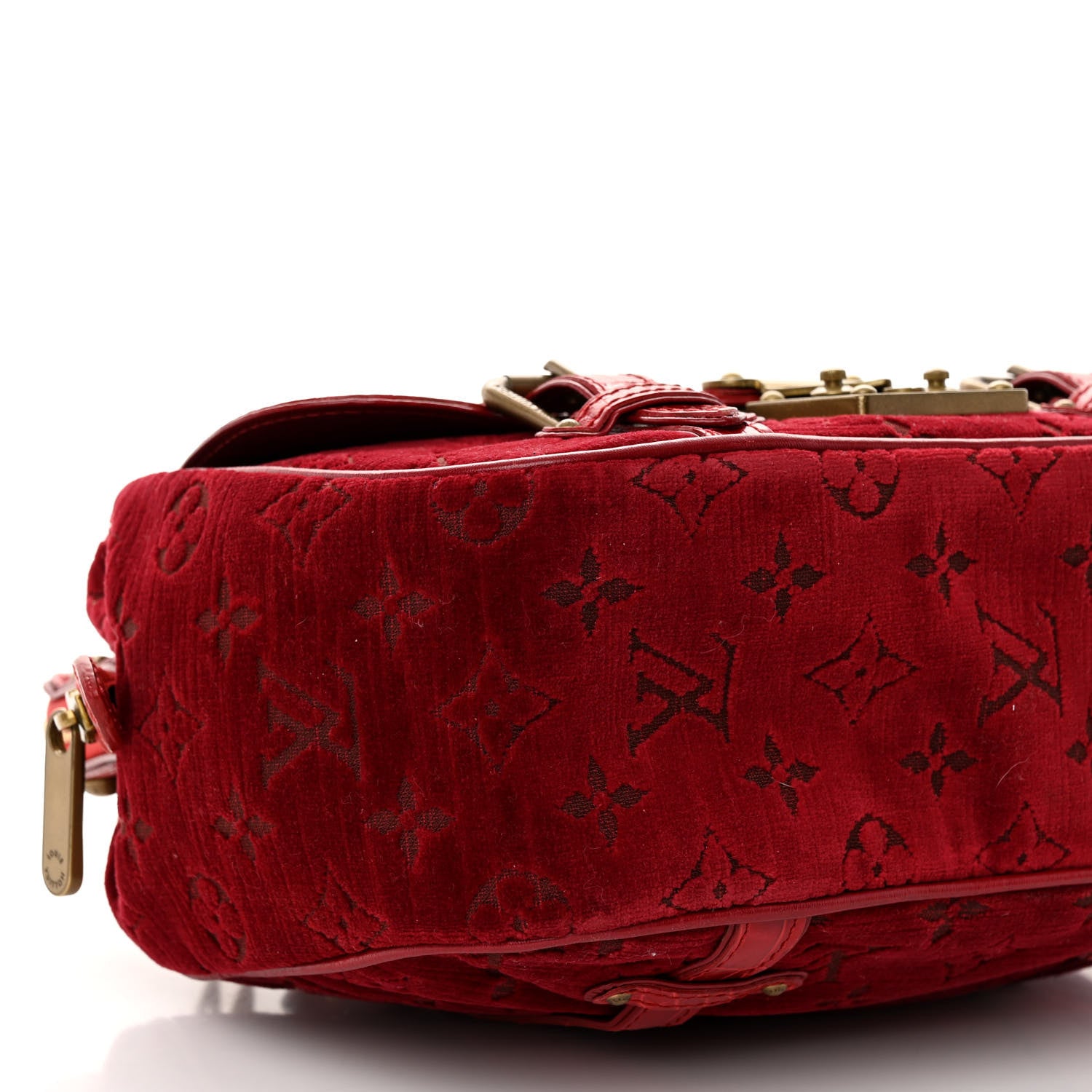 Louis Vuitton Monogram Velours Alligator Gracie MM Rouge 8 of 10
