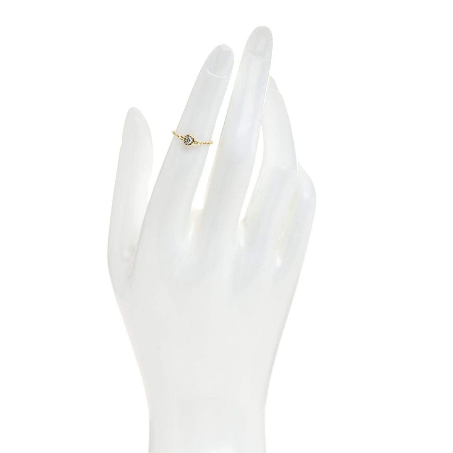18K Yellow Gold Diamond .07ct Elsa Peretti Diamonds By The Yard Ring 47 4
