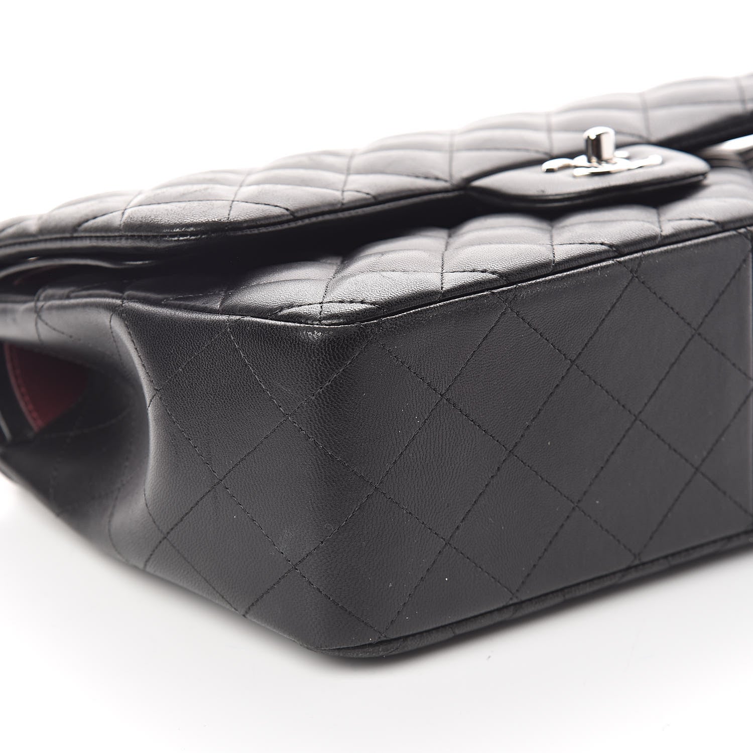 Chanel Lambskin Quilted Jumbo Double Flap Black 9 of 10