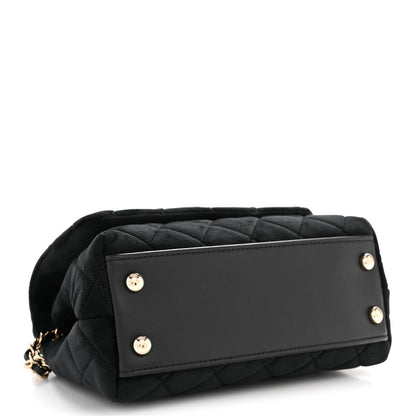 Chanel Velvet Crystal Quilted Extra Mini Coco Handle Flap Black 4 of 11