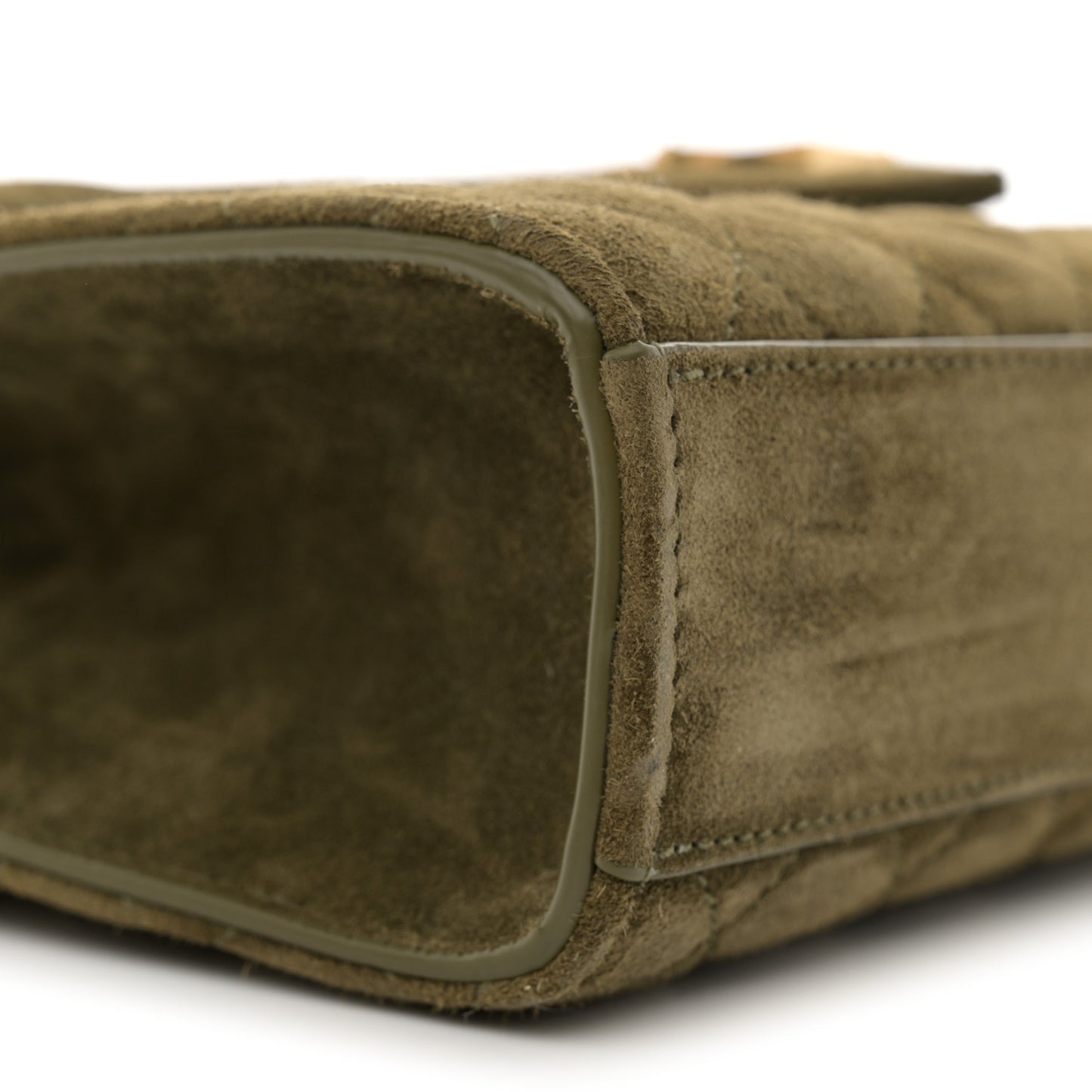 Suede Mixed Matelasse Triquilt Medium Loden Green