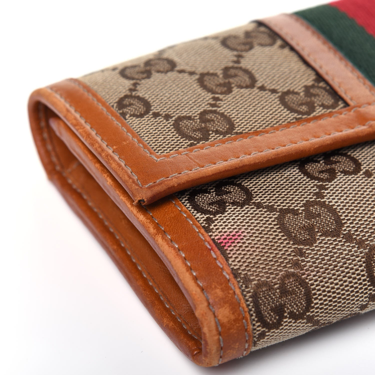 Gucci Monogram Vintage Web Continental Wallet Tobacco 20 of 22