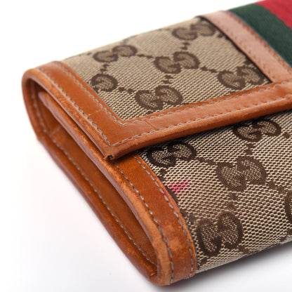 Gucci Monogram Vintage Web Continental Wallet Tobacco 20 of 22