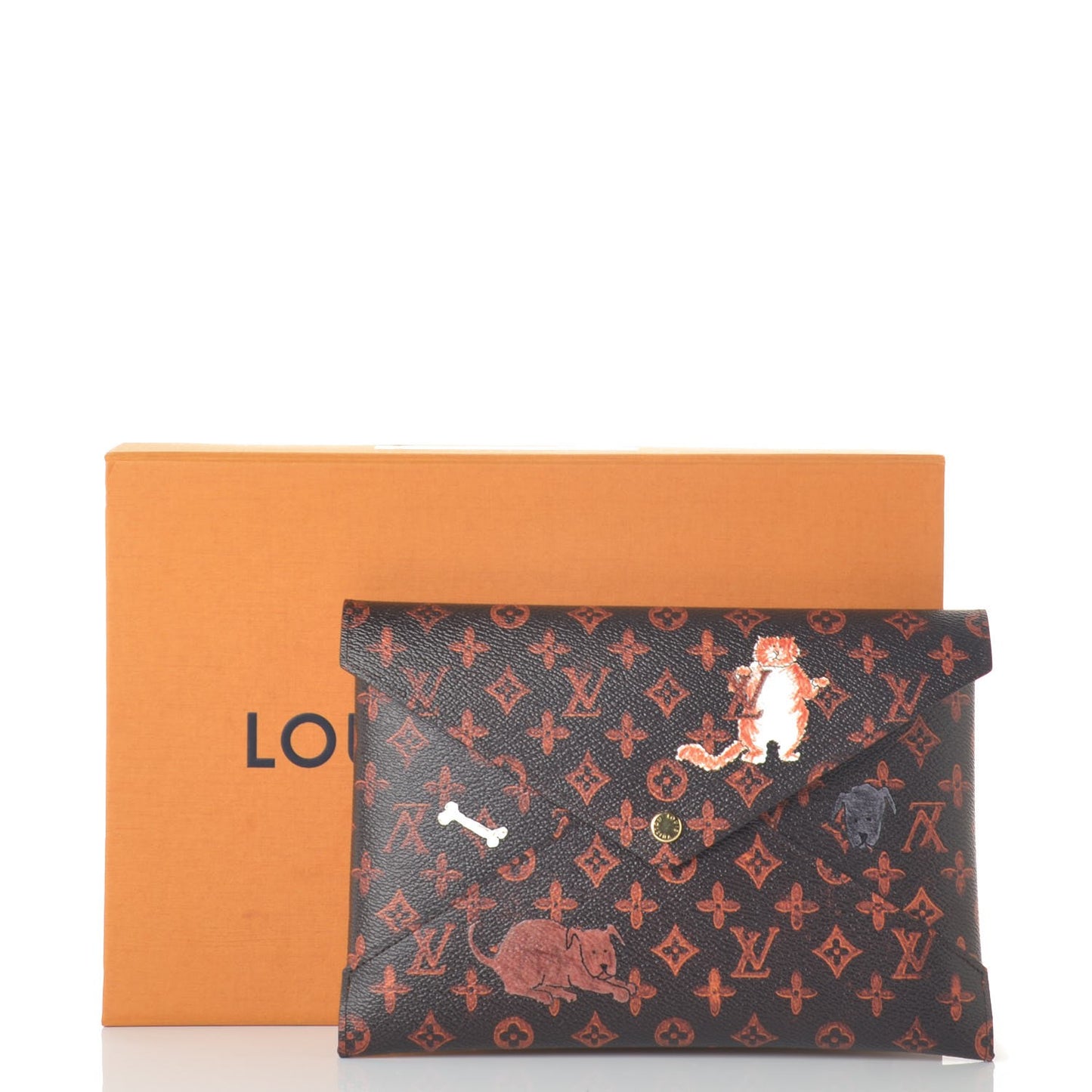 Catogram Kirigami Pochette Set Marron White Black