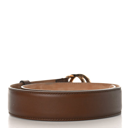 Gucci Calfskin Interlocking G 37mm Belt 70 28 Nut Brown 2 of 7