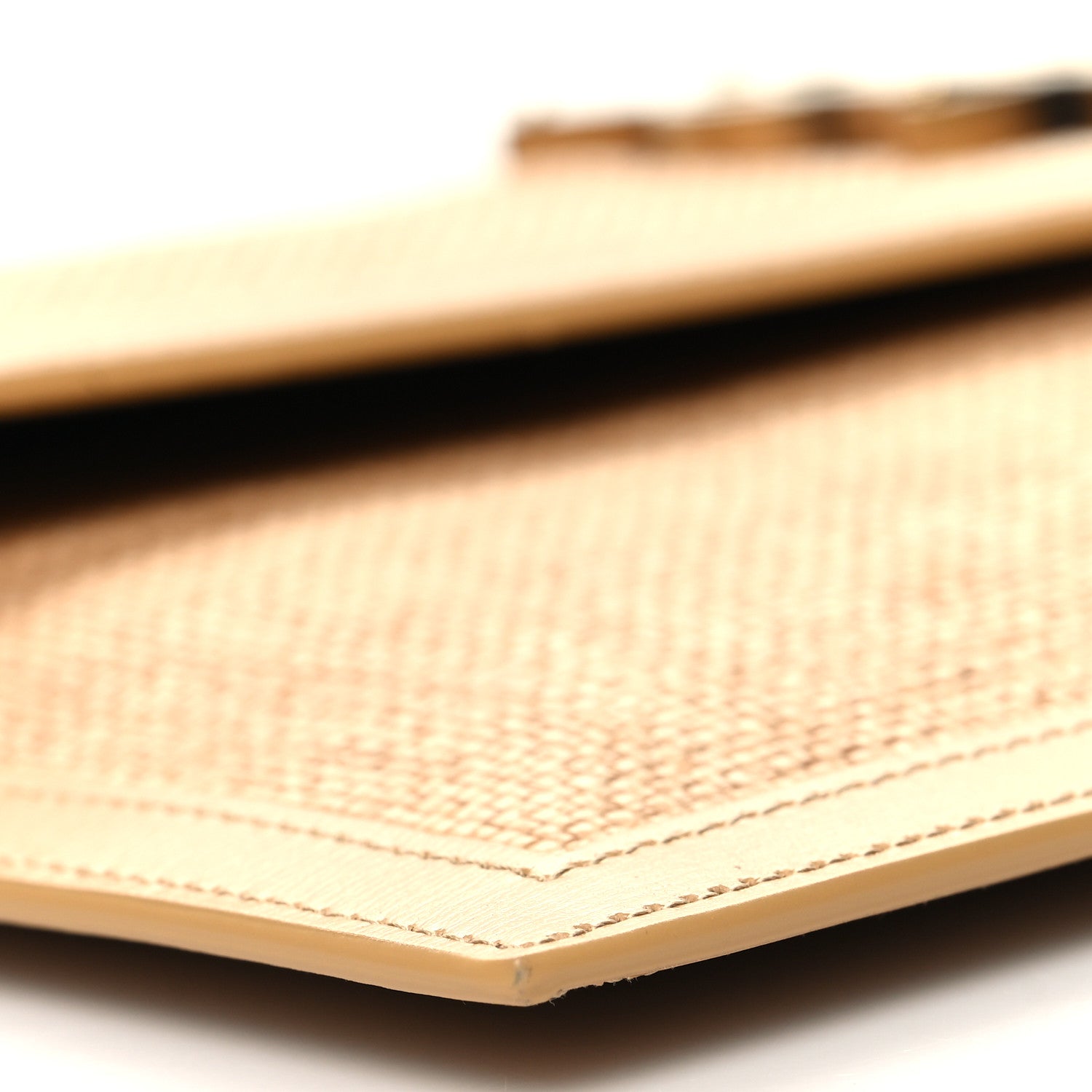 Saint Laurent Micro Raffia Uptown Pouch Natural Hay Blush 9 of 10