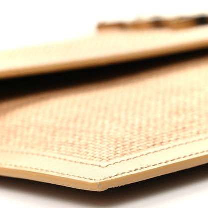 Saint Laurent Micro Raffia Uptown Pouch Natural Hay Blush 9 of 10