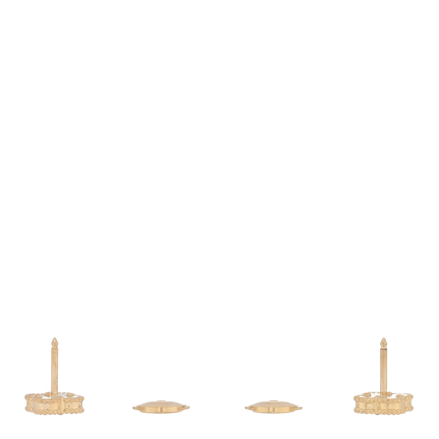Van Cleef & Arpels 18K Yellow Gold Mother of Pearl Sweet Alhambra Earrings 3 of 5