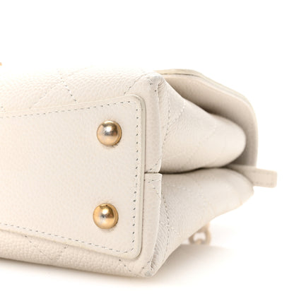 Chanel Grained Calfskin Small Stitched Flap White 10 of 11
