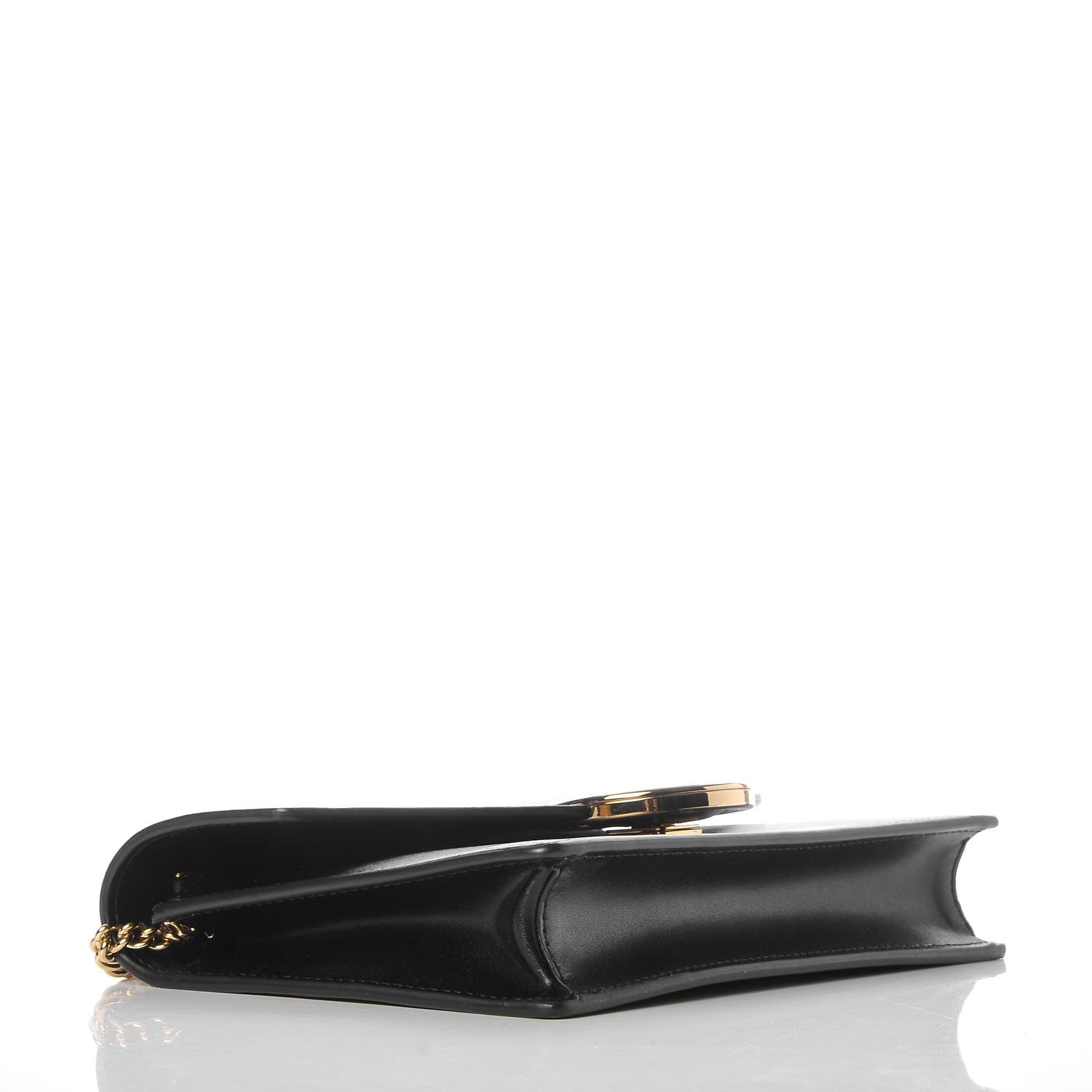 Fendi Vitello Liberty Lucido F is Fendi Medium Envelope Wallet on Chain Black 4 of 8