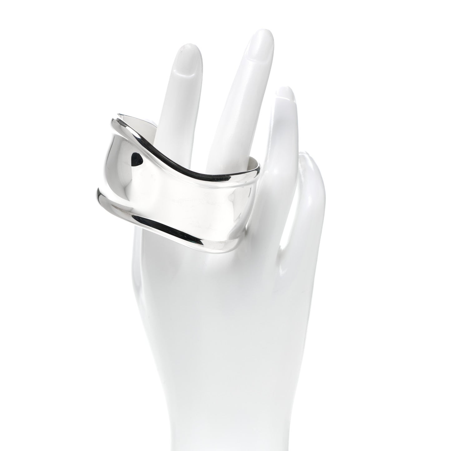 Sterling Silver Elsa Peretti Medium Left Wrist Bone Cuff Bracelet