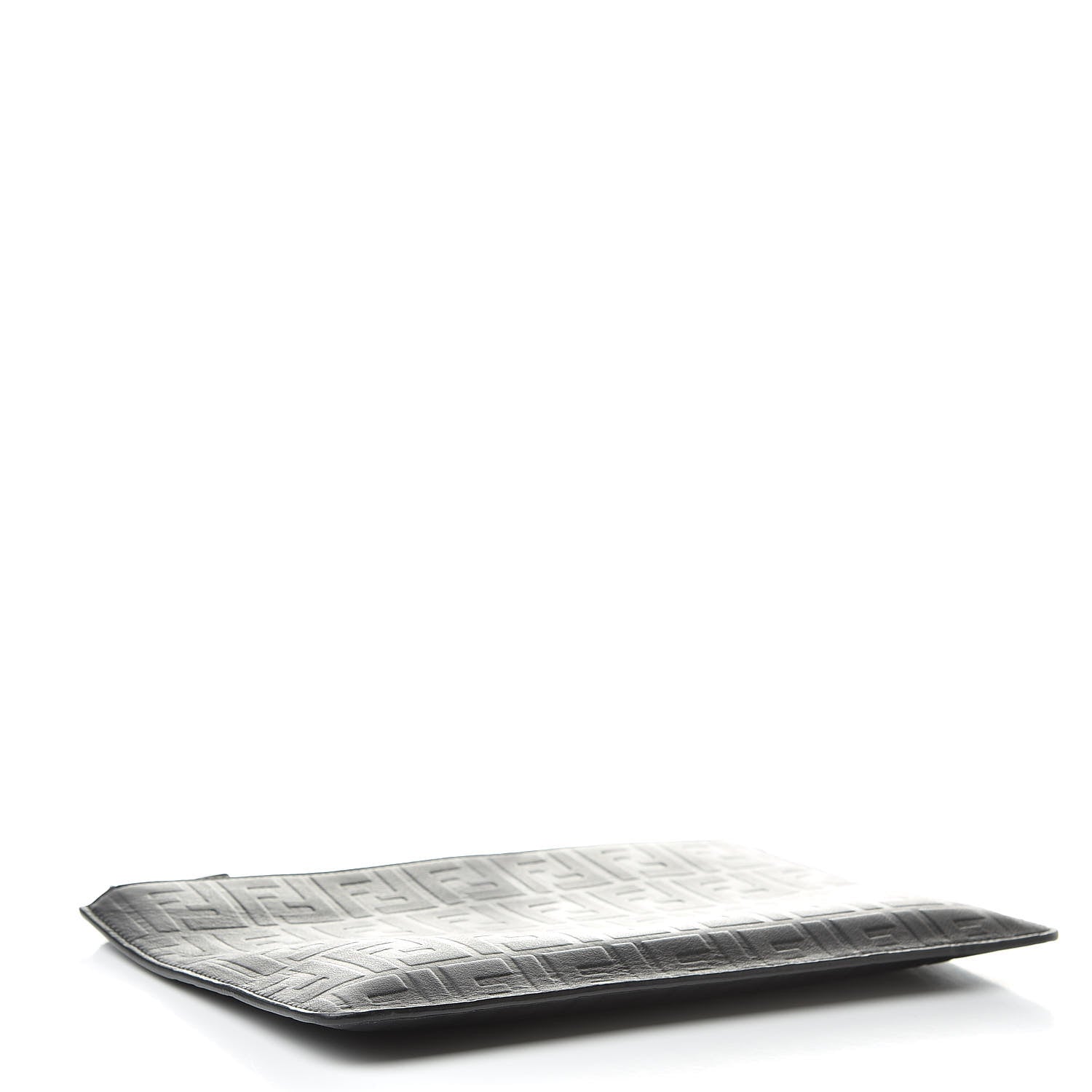 Fendi Vitello Grace FF 1974 Embossed Pouch Black 4 of 7