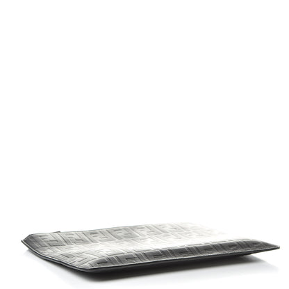 Fendi Vitello Grace FF 1974 Embossed Pouch Black 4 of 7
