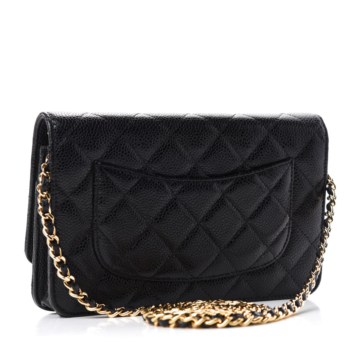 Chanel Caviar Quilted Wallet On Chain WOC Black 3 of 12