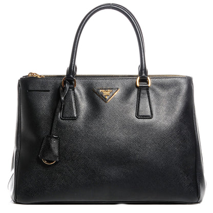 Prada Saffiano Lux Medium Double Zip Tote Nero Black 1 of 9