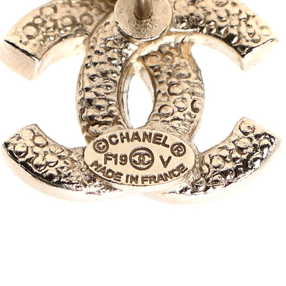 Chanel Crystal CC Earrings Light Gold 4 of 4