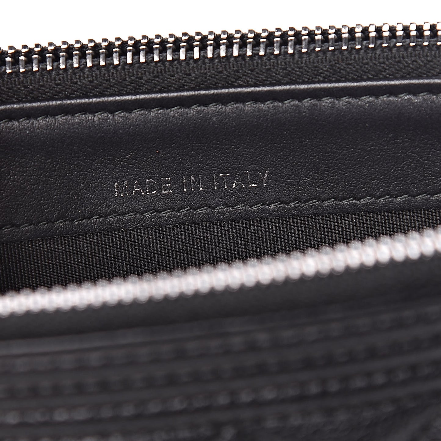 Calfskin Quilted Small Boy Clutch With Chain Black