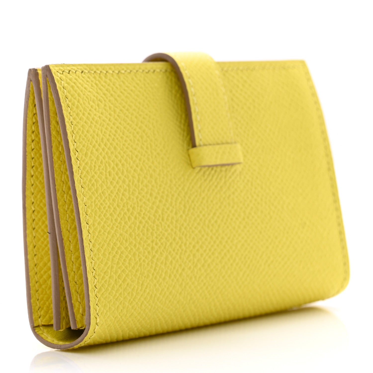 Hermes Epsom Bearn Card Holder Wallet Lime 3 of 8