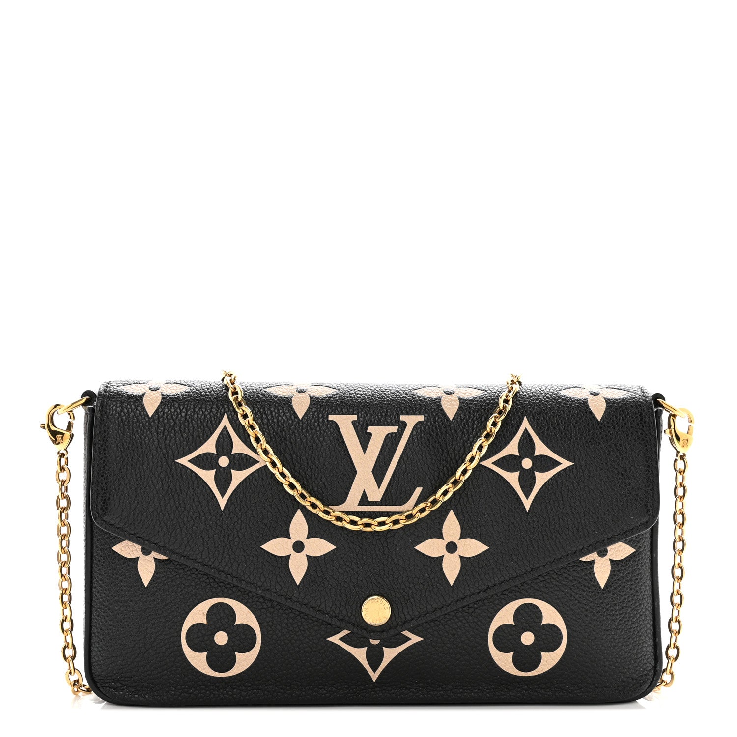 Louis Vuitton Empreinte Monogram Giant Felicie Pochette Black Beige 1 of 11