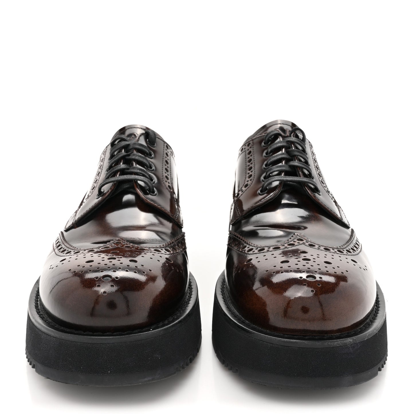 Spazzolato Fume Brogue Derby Loafers 40.5 Bruciato