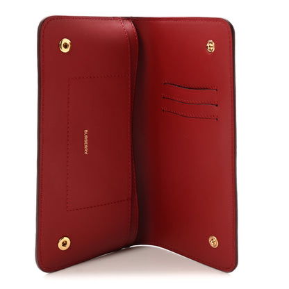 Burberry Marais Calfskin Rowe Continental Wallet Dark Carmine 5 of 6
