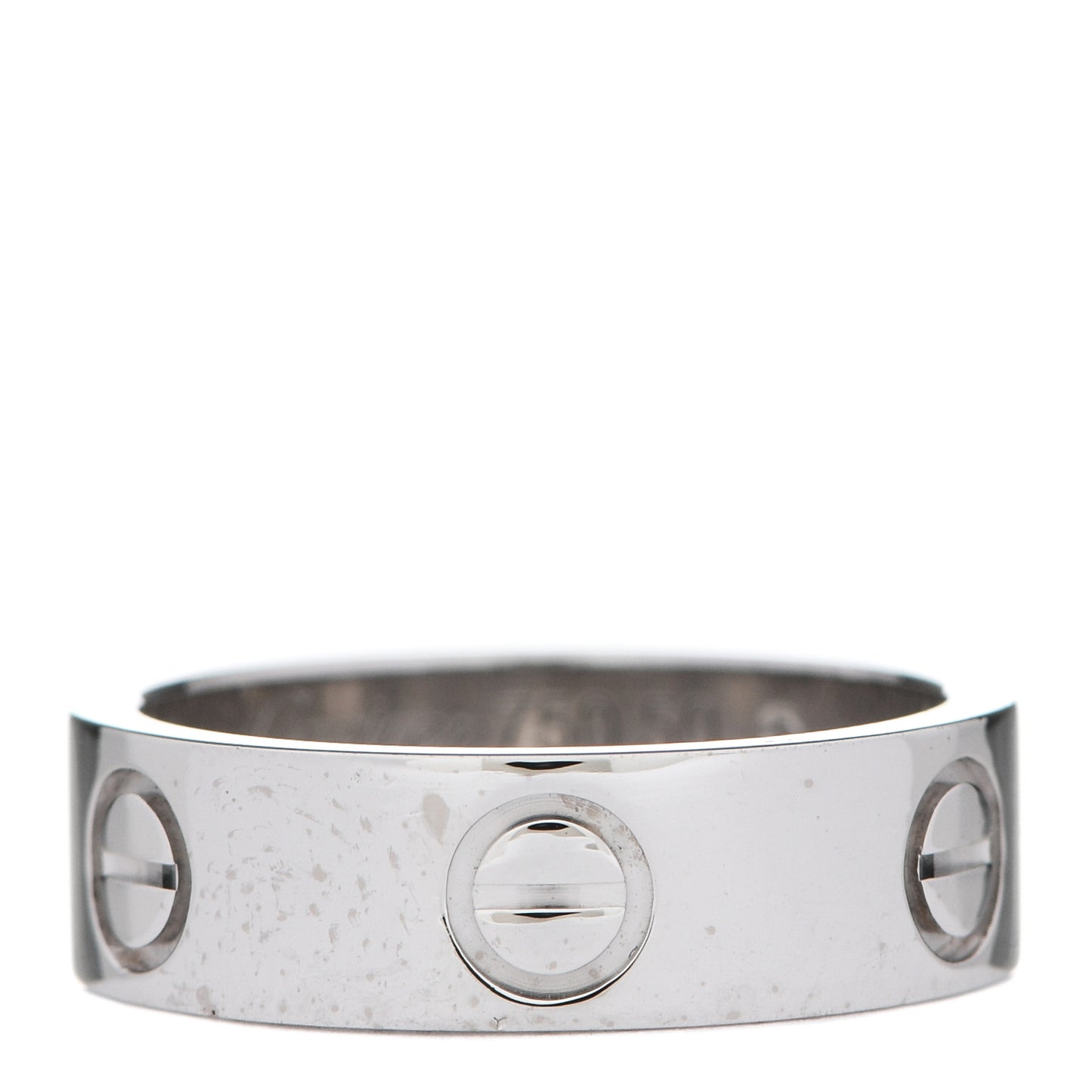 18K White Gold 5.5mm LOVE Ring 50 5.5