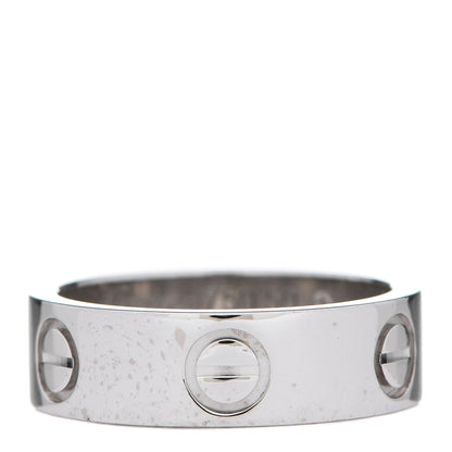 Cartier 18K White Gold 5.5mm LOVE Ring 50 5.5 1 of 5