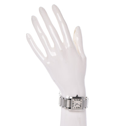 Cartier Stainless Steel 25mm Tank Francaise Quartz Watch 2 of 8
