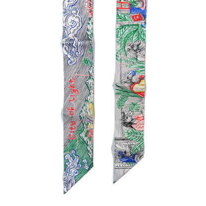 Hermes Silk Pantin City Twilly Vert Gris Multicolor 2 of 4