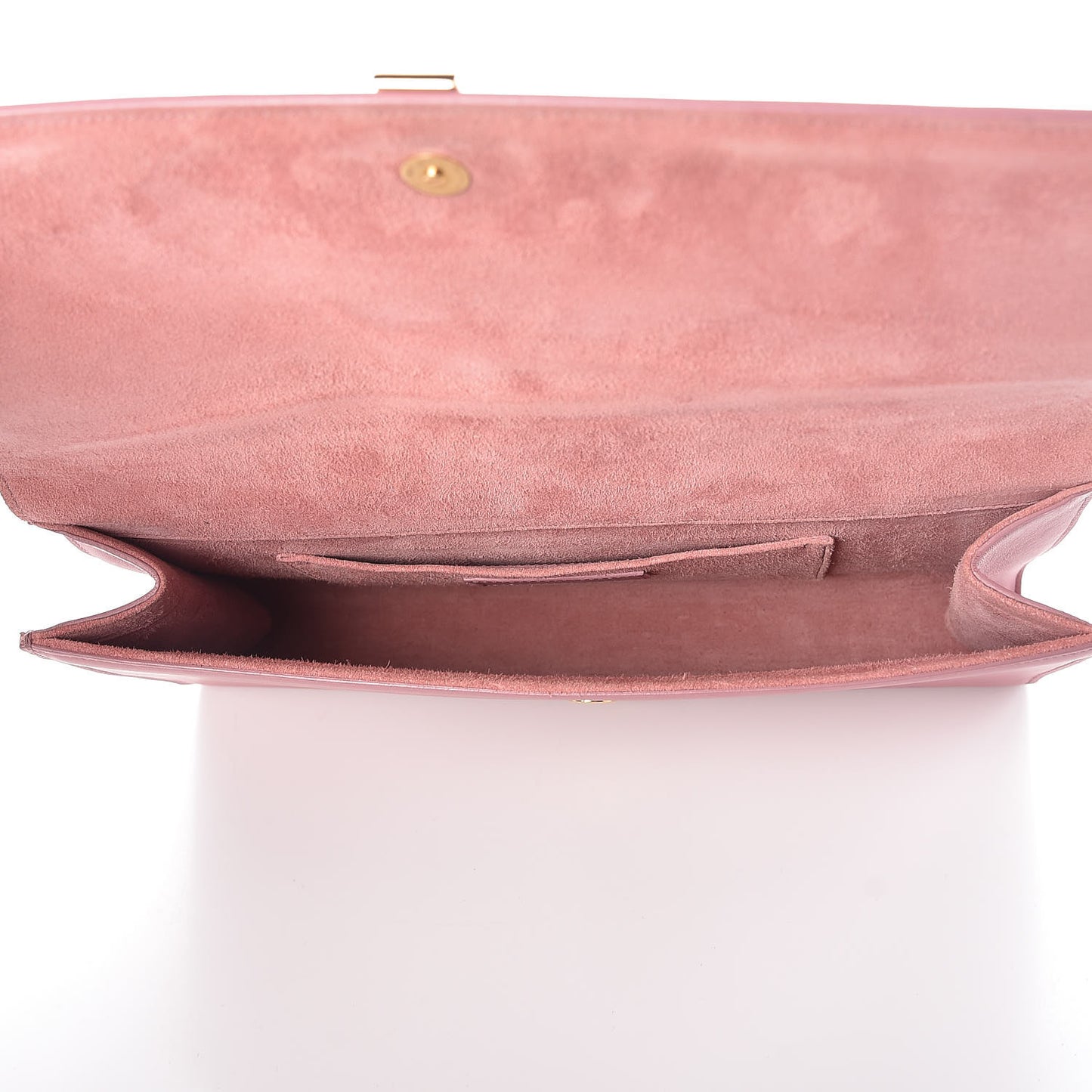 Calfskin Classic Y Ligne Clutch Dark Rose