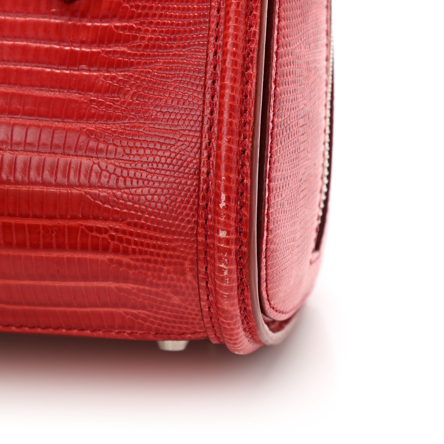 Alexander McQueen Calfskin Lizard Embossed Mini Heroine Scarlet 14 of 14