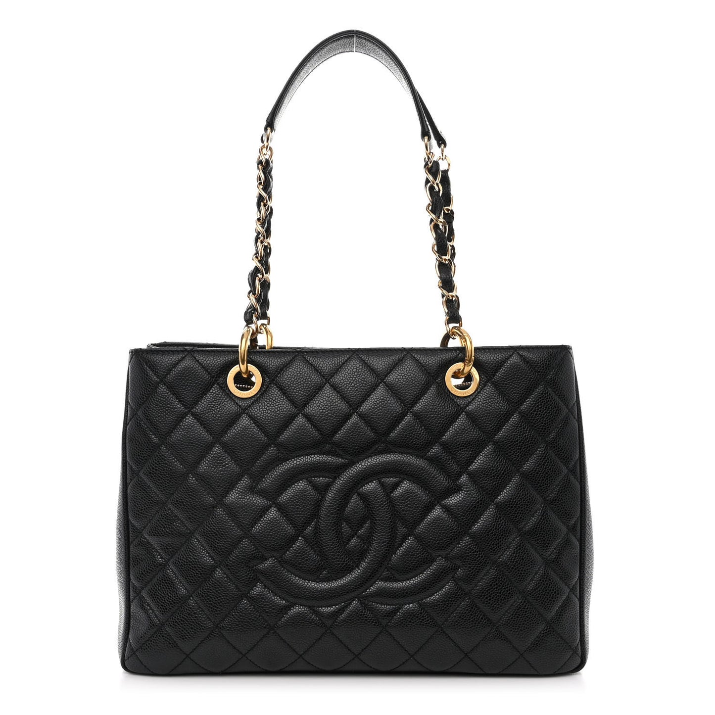 Caviar Quilted Grand Shopping Tote GST Black